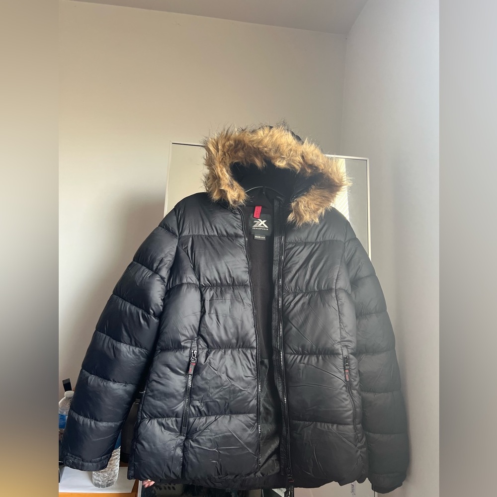 ZeroXposur Black Jacket with Faux Fur Trim